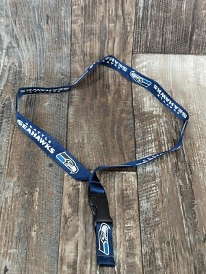 Seattle Seahawks NFL Lanyard Clip Neck Tag Keychain  ID Keys Ticket Holder H063 - Image 1 of 4
