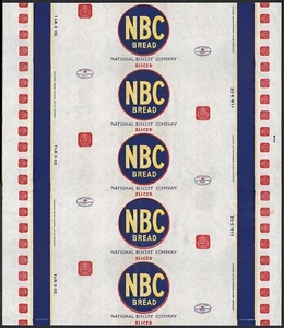 Vintage bread wrapper NBC BREAD Nabisco National Biscuit dated 1938 unused nrmt - Picture 1 of 2