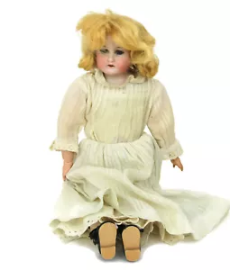 Antiguo Muñeco Cabeza Bisque Alemán Niño Puedo Dormir Cuerpo Estampado 1904 Gran Premio 14 - Imagen 1 de 12