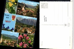 505120,Imst Totale Kirchen Enzian Blumen Mehrbildkarte - Picture 1 of 1