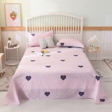 Heart Print Flat Sheet for Single Double Bed Flat Bed Sheets ( No Pillowcase )
