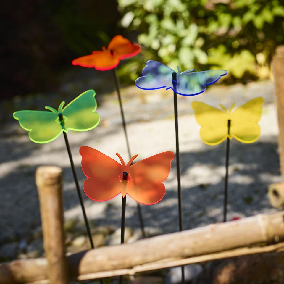 Garden Décor Ornaments 5x Large Butterfly Stakes Design Dcoration Gift Idea - Image 1 of 1