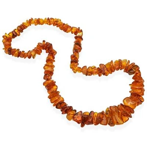 Vintage Baltic Amber Graduated Beaded Nugget Strand Necklace - Picture 1 of 4