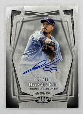 Hyun-Jin Ryu  /10 Topps Certified 2022 Tier One Auto #NLA-HR Toronto Blue Jays - Image 1 of 2
