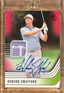 HUDSON SWAFFORD 2021 SP AUTHENTIC LIMITED RED AUTOGRAPH SHIRT PATCH AUTO /10 - Bild 1 von 2