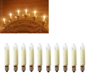 10x E10 LED shaft candle 8-55V 0.1-0.2W length 65mm replacement lamp candle arch - Picture 1 of 12