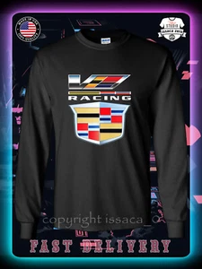 Neu Cadillac Racing CTSV Logo Herren Langarm American Issaca T-Shirts - Bild 1 von 14