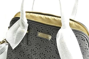 Kate Spade Maise Cedar Street Perforated Leather Bag Black PXRU4939 NEW - Picture 1 of 11