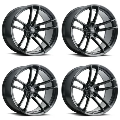 Juego 4 20" Voxx réplica Hellcat carrocería ancha 2 ruedas negro mate llanta 20x9 5x115 20mm Foto 1 de 3