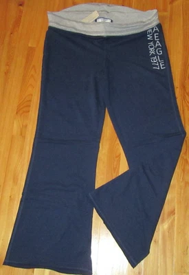 Pantalones activos American Eagle Outfitters XXL azul marino/gris cintura plegable nuevos con etiquetas bonitos Foto 1 de 4