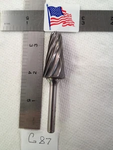 1 NEW FALCON / SGS 1/4" SHANK CARBIDE BURR SL-7NF ALUMINUM CUT. CONE SHAPE (G87) - Picture 1 of 4
