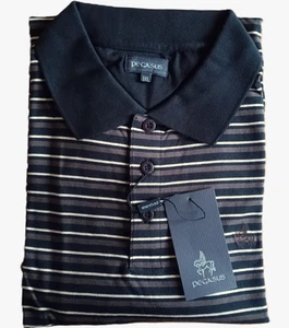 **NUEVO** Camisa polo a rayas Pegaso talla grande para hombre 3XL y 5X 100 % algodón suave - Imagen 1 de 5