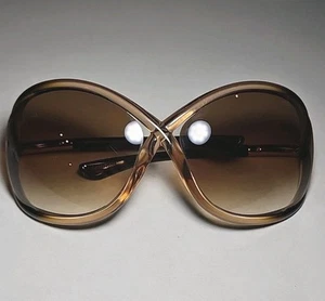 Tom Ford Whitney TF9 74F Sunglasses Brown Gold/Brown Gradient Lenses Read - Picture 1 of 10