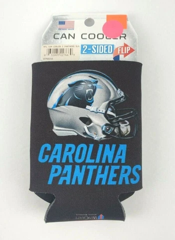 Carolina Panthers NFL Football 12 Oz Can Cooler Koozie 2-Sided NEW Cover