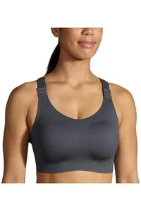 Brooks Women's Racerback 2.0 Sports Bra High Impact Running Asphalt - Picture 1 of 2