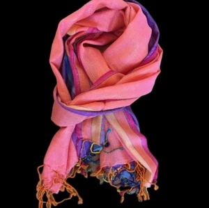 New Large Scarf Shawl GAY PRIDE RAINBOW FLAG Lesbian Bisexual LGBT - Picture 1 of 4
