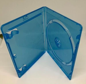 NEW 11mm Single Blu-Ray Disc Case Blue, Printed Blu-Ray Logo, 5 STAR BL8-11MM - Picture 1 of 3
