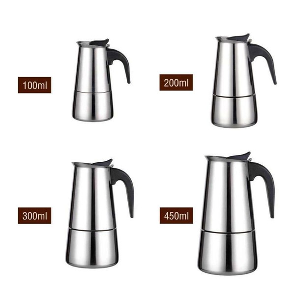 Durable Stainless Steel Mocha Espresso Coffee Maker Pot Stovetop Tool Filter Photo Related