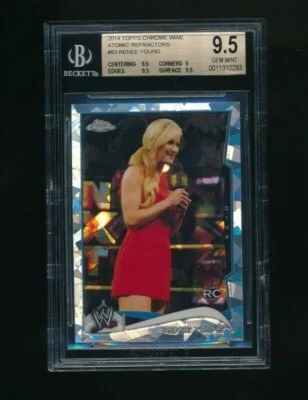 2014 Topps Chrome WWE Atomic Refractor Renee Young RC BGS 9.5 - Image 1 of 2