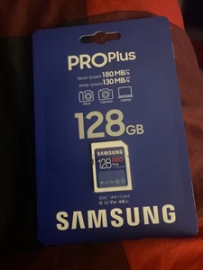 Carte mémoire SD SAMSUNG Pro Plus 128 Go Neuve - Photo 1 sur 2