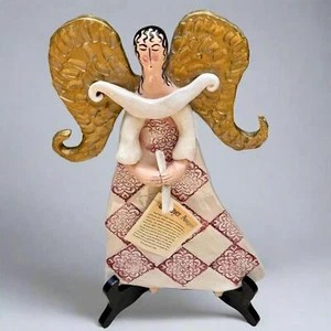 Justine Ferreri Hand Made Pottery Prayer Angel - Picture 1 of 6