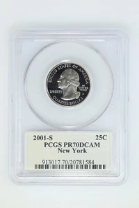 2001 S 25C Clad New York Quarter PCGS PR70DCAM - Picture 1 of 2