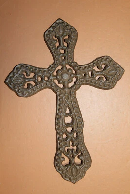 Cruz decorativa - grande, decoración campestre y occidental, suministros de artesanía, colgante de pared Foto 1 de 4