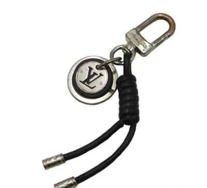 Louis Vuitton M67224 Damier Graphite Bag Charm Key Chain Used from Japan - Picture 1 of 7
