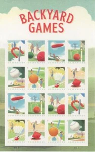 US SCOTT 5627a - 5634a NDC SHEET OF 16 BACKYARD GAMES FOREVER STAMPS MNH - Picture 1 of 1
