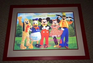 DISNEYLAND WALT DISNEY WORLD ENMARCADO MICKEY & MINNIE MOUSE PLUTTO DONALD GOOFY - Imagen 1 de 1