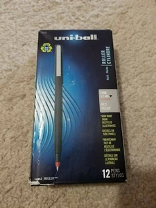 Uni-ball Roller Pens, Fluid Roller Cylindre Fine Point (0.7MM), Red 9 Count - Picture 1 of 1