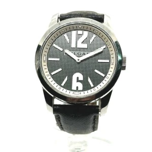 BVLGARI ST37S Solo tempo quartz Wristwatch SS / Leather belt Silver/Black belt - Picture 1 of 15