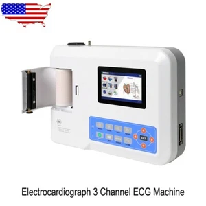 FDA Portable Digital 3 channel 12Lead Electrocardiograph ECG\EKG Machine ECG300G - Picture 1 of 13