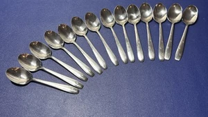 14 Wallace Stainless BRIGHT STAR Flatware Teaspoons Lot of 14 vtg - Picture 1 of 5