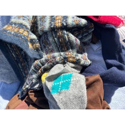 3.48 lb Bulk Lot Wool Cashmere Sweater Suit Fair Isle Pieces Crafting Upcycling - Image 1 of 4