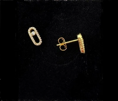 Boucle d’oreilles Concept Messika en Plaqué Or & Argent 925 et Zirconium Neuves - Imagen 1 de 4