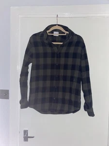 Jack & Jones Khaki and Black Checked Shirt Size Small - Picture 1 of 3