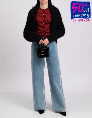 RRP €1250 DOLCE & GABBANA Cardigan IT42 US6 UK10 S Cashmere & Angora Wool Blend - Изображение 1 из 4