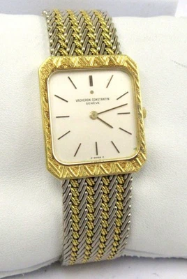 Vintage 18K Solid Yellow Gold Vacheron Constantin Wind Watch  25x29mm -Fits 7.5" - Image 1 of 4