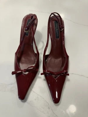 Tony Bianco Women's Wine Red Patent Leather Slingback 2.5in Heel Size 7 - Image 1 of 4