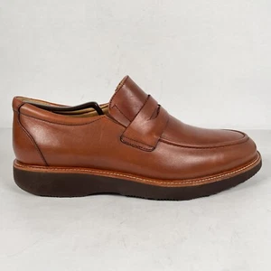 Samuel Hubbard Penny Loafers Mens Size 9 W Tan Brown Leather Slip On Shoes - Picture 1 of 10