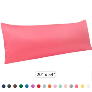 Satin Body Pillow Case 20x54 Pillowcase zipper closure for Adults Pregnant Women - Picture 1 of 87