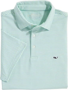 Vineyard Vines Boys Bradley Stripe Sankaty Size Medium Collared Polo Shirt New - Picture 1 of 11