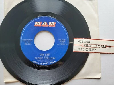 GILBERT O'SULLIVAN - Ooh Baby / Good Company 1973 SYNTH POP jukebox strip NM - Image 1 of 2