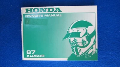 Honda 1987 XL250R New Old Stock Factory Original Owners Manual F388 - Image 1 of 2
