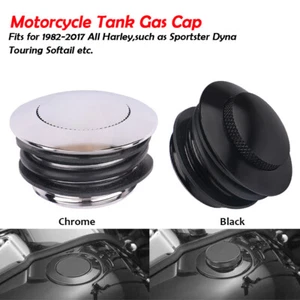 Pop Up Flush Gas Cap Vented Fuel Tank For Harley Softail Dyna Sportster 883 1200 - Bild 1 von 12