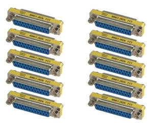 10 PCS DB25 25-Pin Serial Female to Female Mini Gender Changer Coupler Adapter - Picture 1 of 1