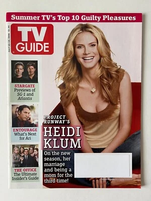 HEIDI KLUM * PROJECT RUNWAY July 10 2006 TV GUIDE MAGAZINE Stargate * Entourage - Image 1 of 4