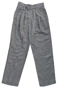 Brunello Cucinelli Italy Linen Blend Trousers Pants Check Wool Silk US 2 - Picture 1 of 12