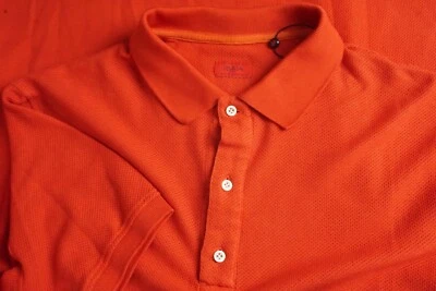 Camisa Polo Isaia Naranja Tejida Manga Corta 100% Algodón Talla M Nueva Con Etiquetas  Foto 1 de 4